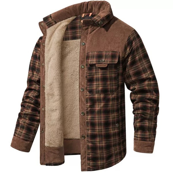 Men's Plus Fleece Warm Cotton Jacket