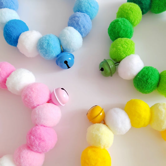 Pet Fur Ball Collar Cat Ornament Bell
