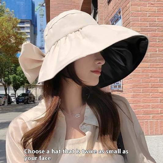 Bow Air Top Bucket Hat Vinyl Sun Protective Sunshade