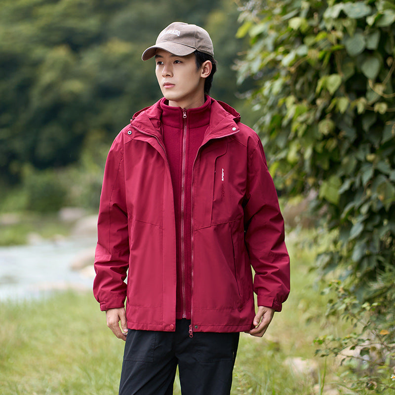 Breathable Mountaineering Suit Stitching Trendy Coat
