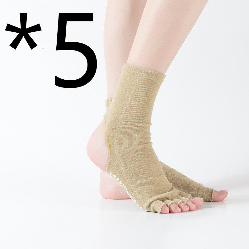 Women's Mid-tube Five-finger Split-finger Yoga Socks