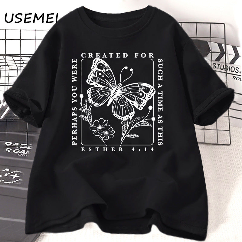 Women's Polyester Solid Color Casual Printed Short Sleeves