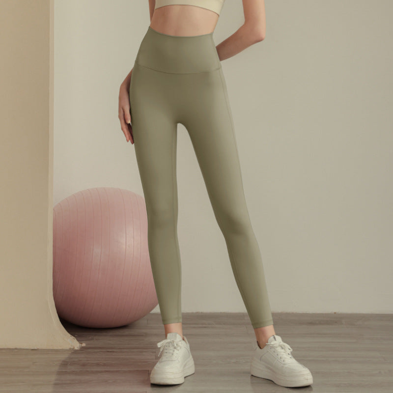 Womens High-waisted Workout Yoga Pants Quick-drying Leggings