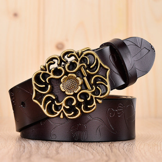 Women's Wide Simple Student Korean Style Fashion Casual Pants Belt