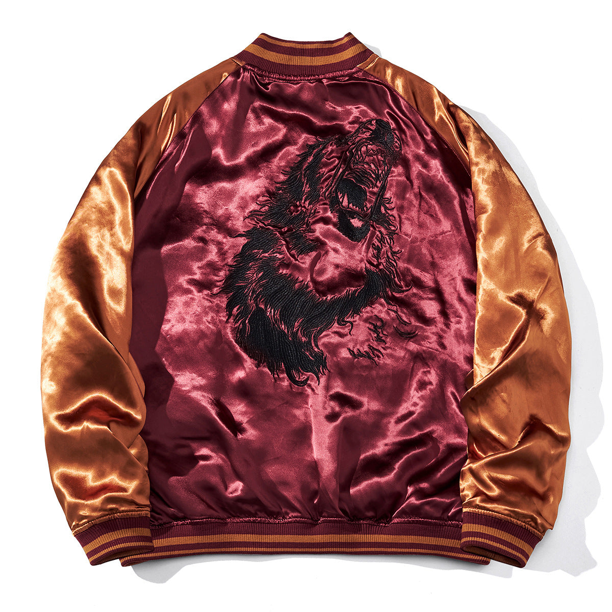 Mens Loose Fit Polyester Embroidered Chinese Style Jacket