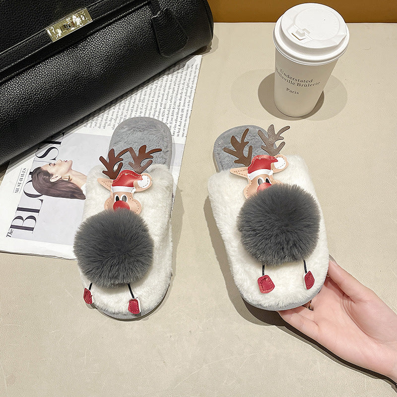 Women's Cute Warm Cartoon Plush Slippers