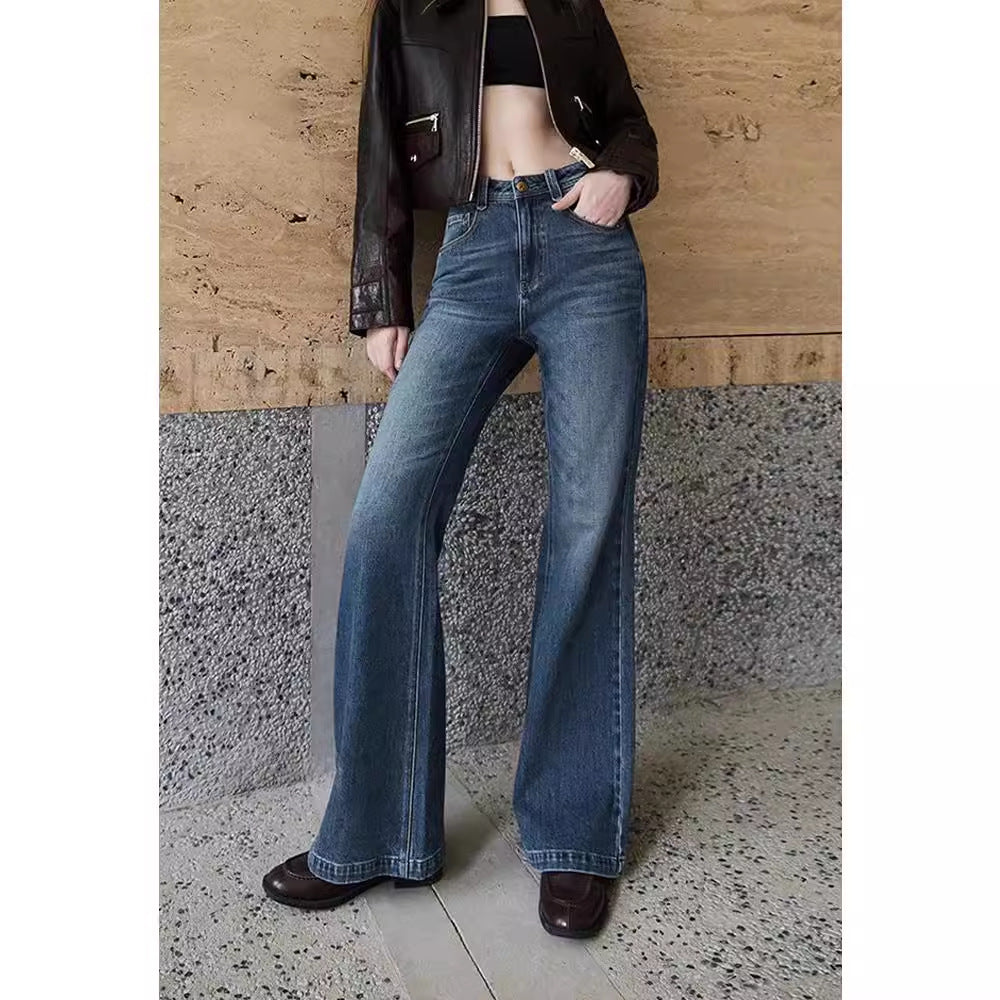 Tencel Firesidet Elastiske Skinny Højtaljede Mopping Retro Slim Jeans