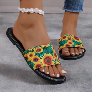 Women's Sandals Flat Color Matching