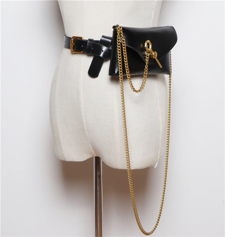Mobile Phone Messenger Bag With Chain Detachable Belt