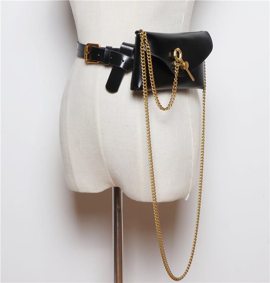 Mobile Phone Messenger Bag With Chain Detachable Belt