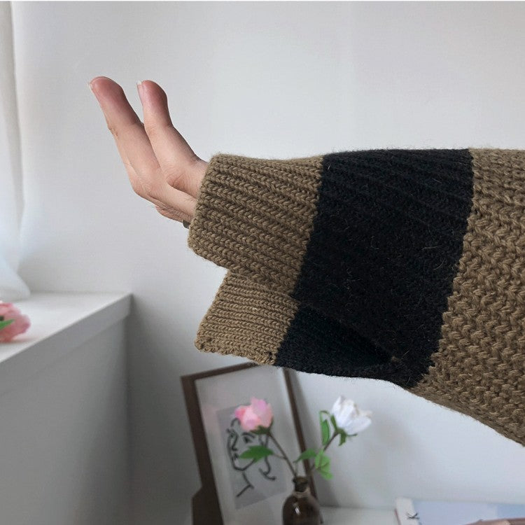 Winter Round Neck Sweater Men's Thick Section