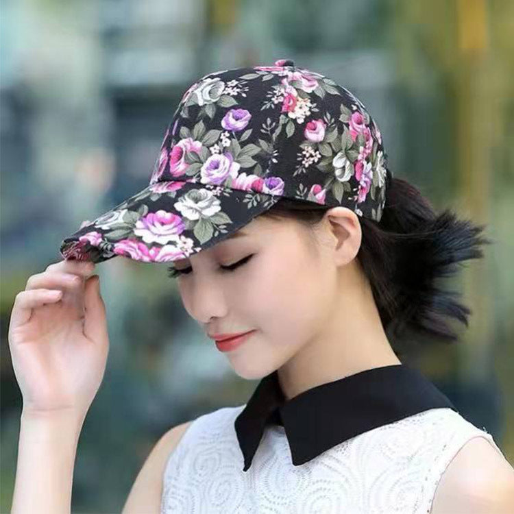 Women's Fashion Casual Floral Baseball Hat