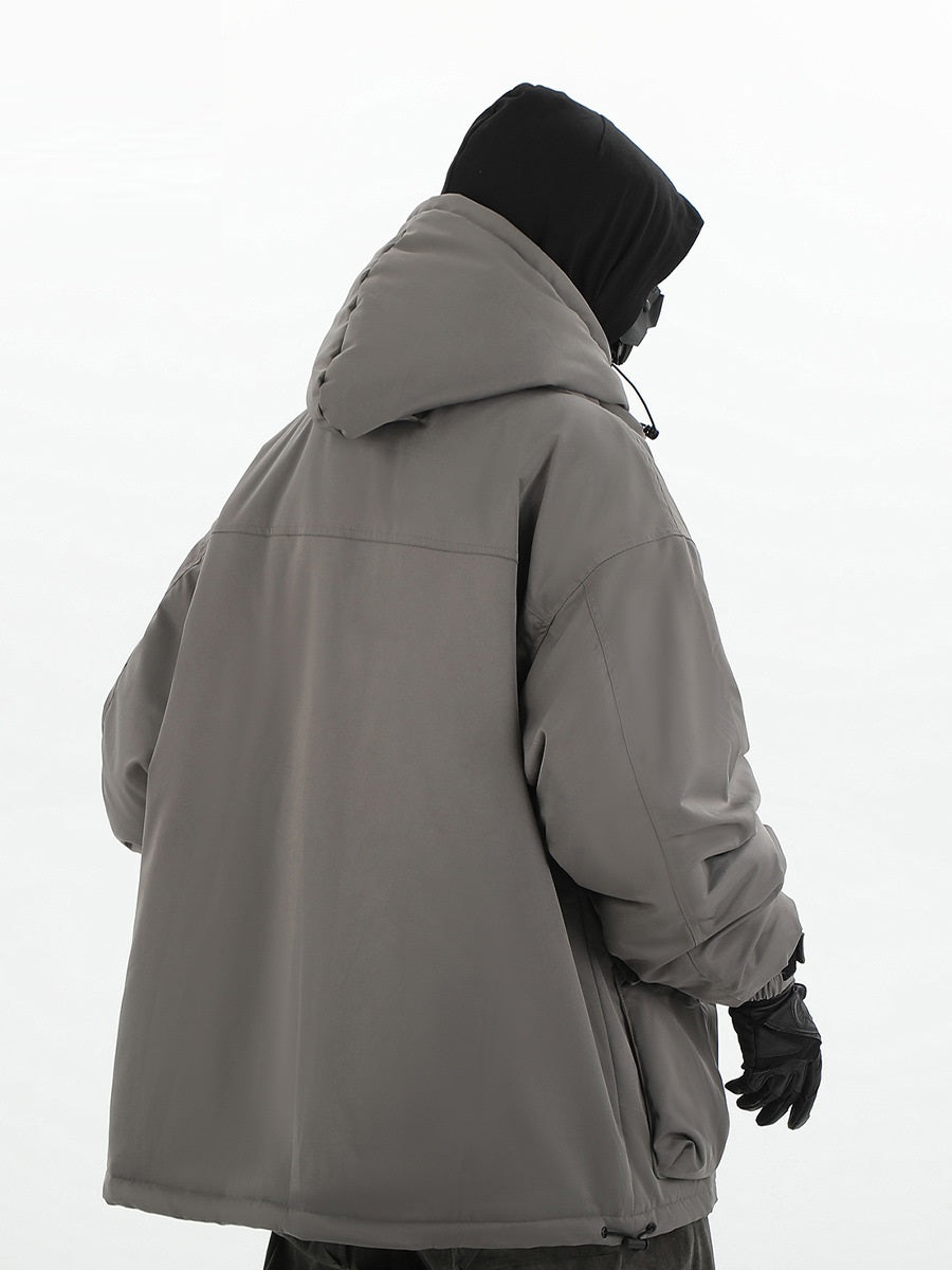 Winter New Turtleneck Collar Hooded Cotton Jacket Men
