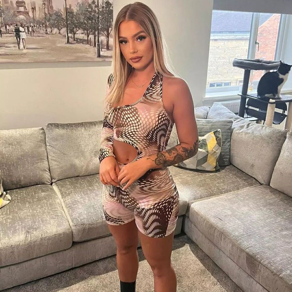 Spring New Arrival Sexy Long-Sleeve Halter Jumpsuit