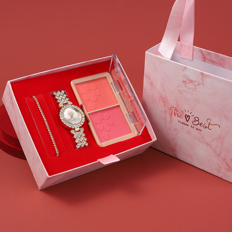 Makeup Eye Shadow Plate Blush Sunglasses Hand Gift Suit