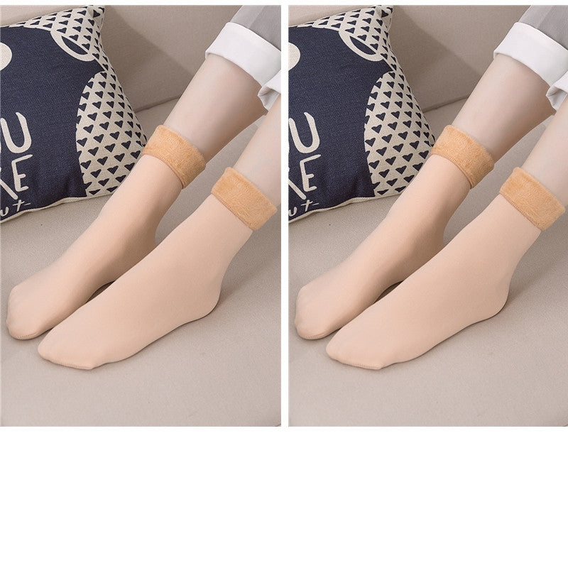Plus Fleece Socks To Keep Warm Snow Women In Autumn And Winter