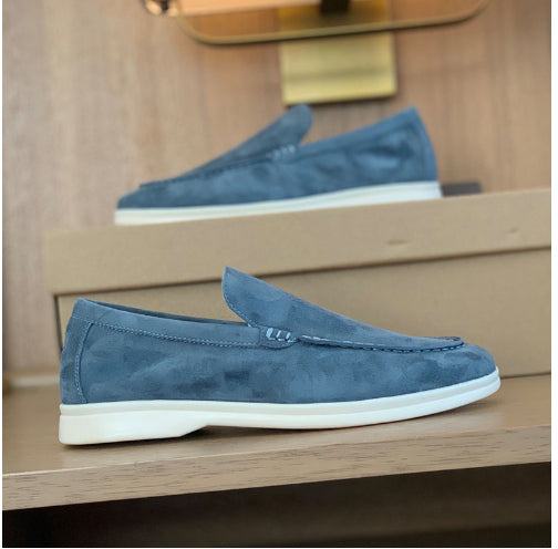 Natural Leather Women's Loafers Flat Bottom Slip-on Loafers Genuine Leather Women's Casual