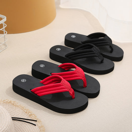Summer New Slippers Women's Wedge Sequin Slippers