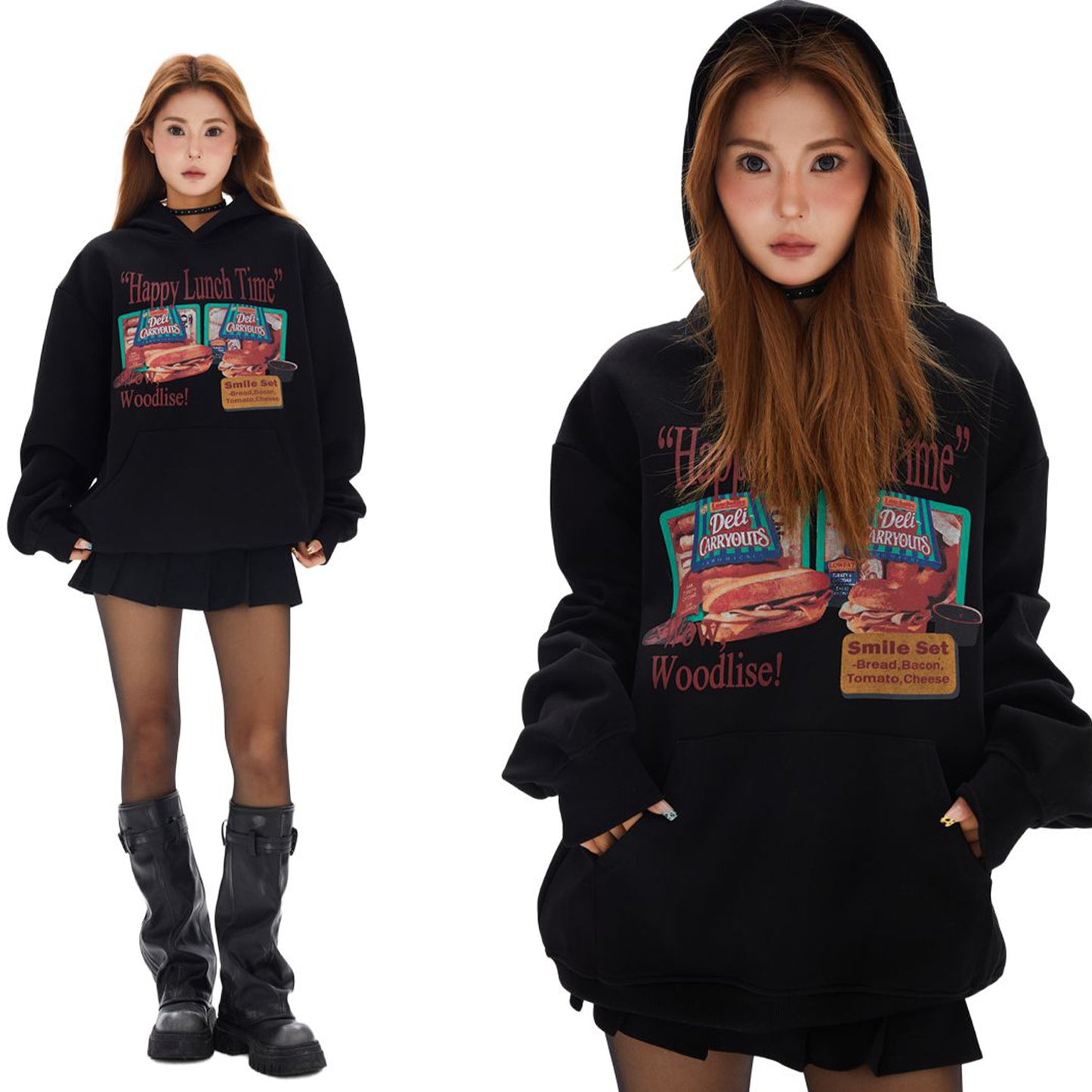 Women's American Thickened Hooded Sweatshirt