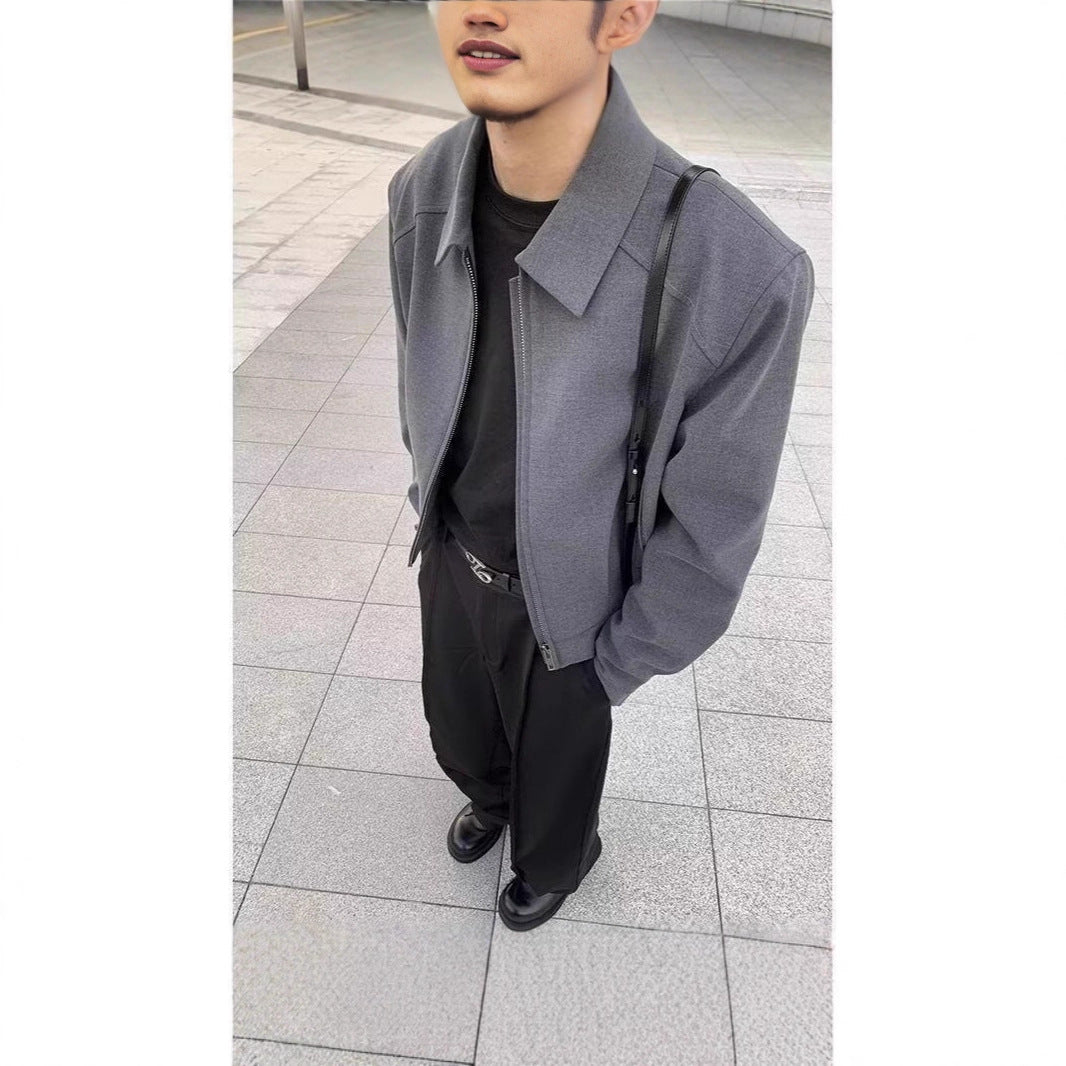 Mens And Womens Trendy Casual Short Zip Up Jacket