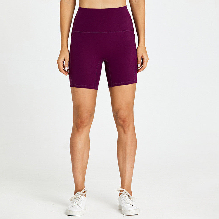 Exercise Without Embarrassment Feel Naked, Scrub And Wear Tight High-waist Yoga Shorts