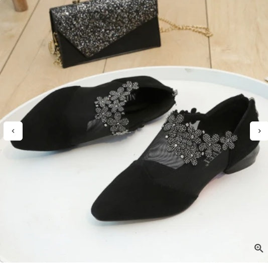 Mesh Mesh Chunky Heel Mesh Shallow Mesh Shoes