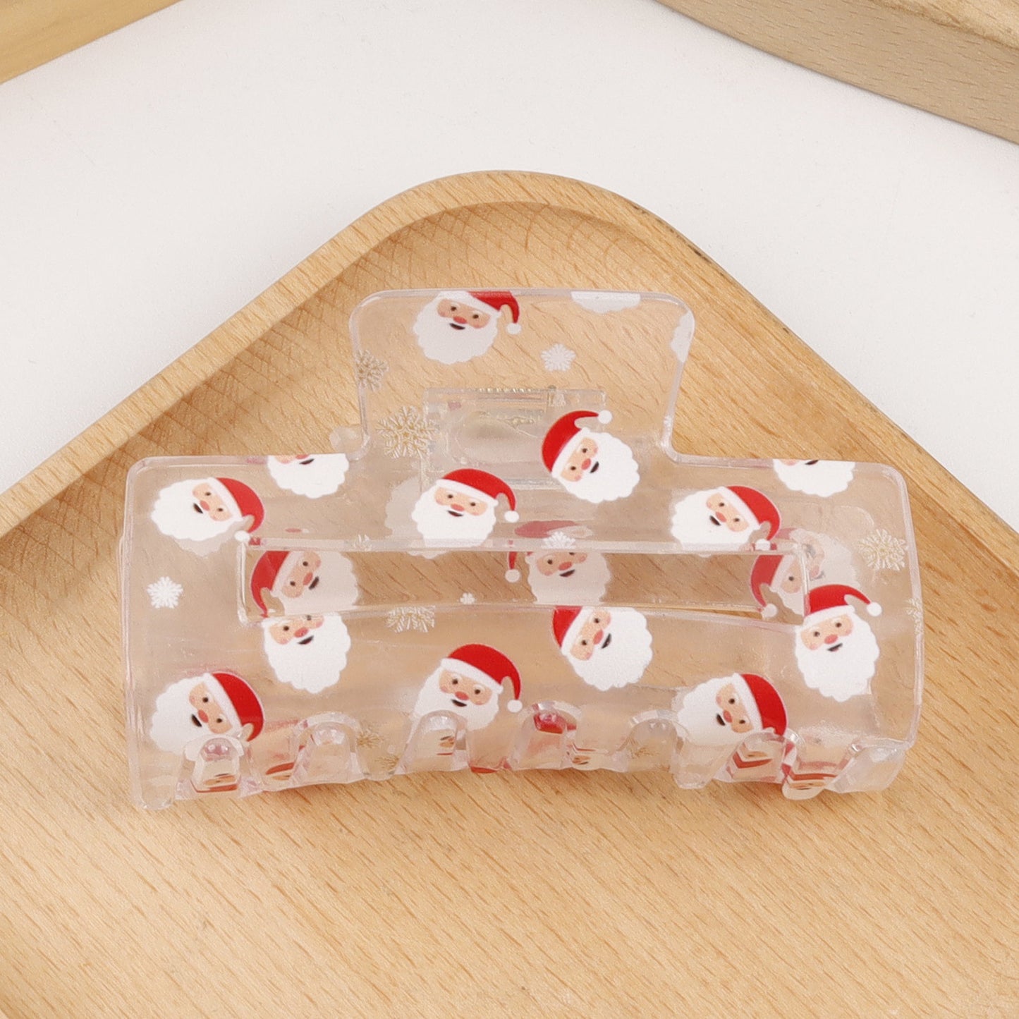 Gingerbread Man Patterned Shark Clip With A Festive Christmas Vibe