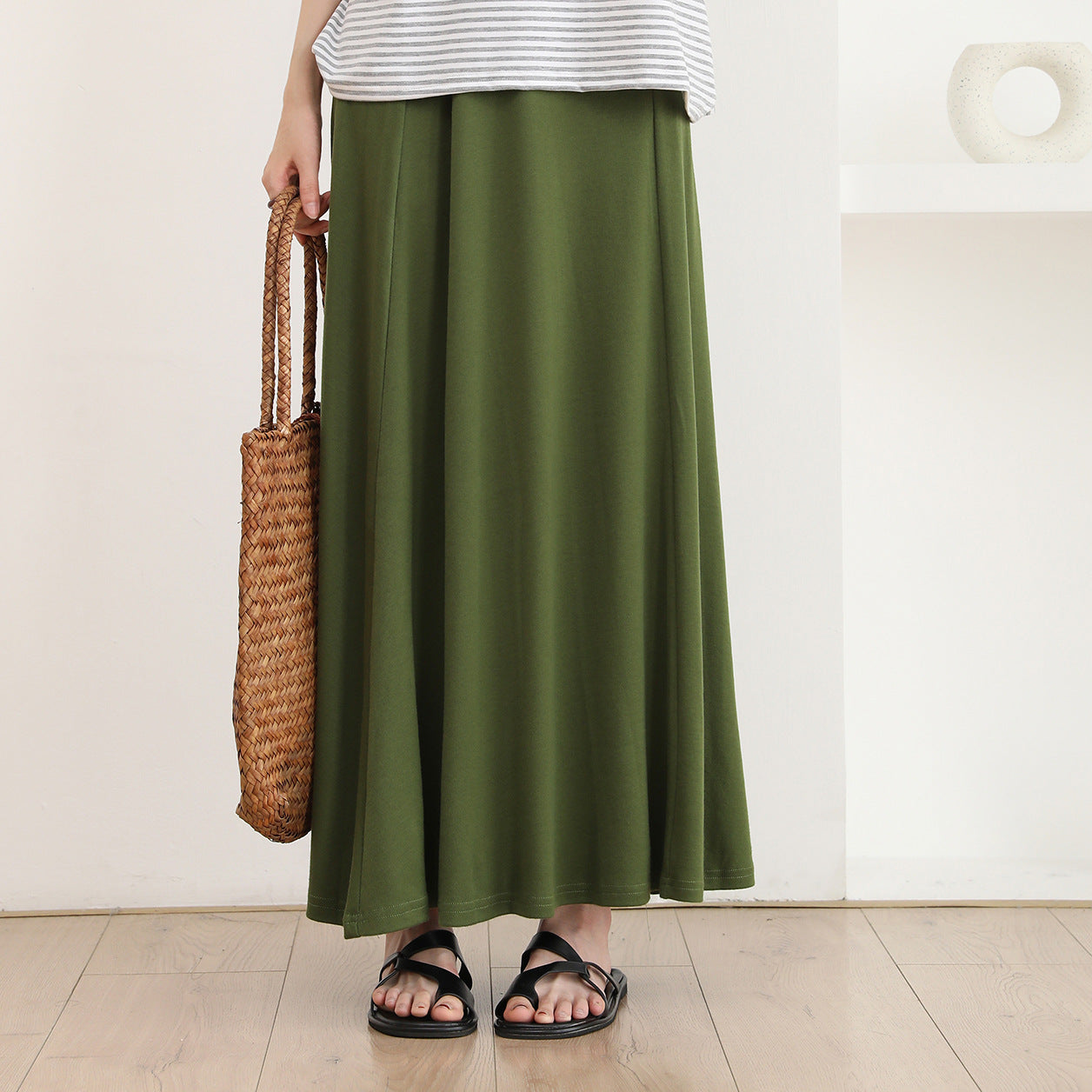Spring And Summer Women's Large Swing Flare Skirt Long