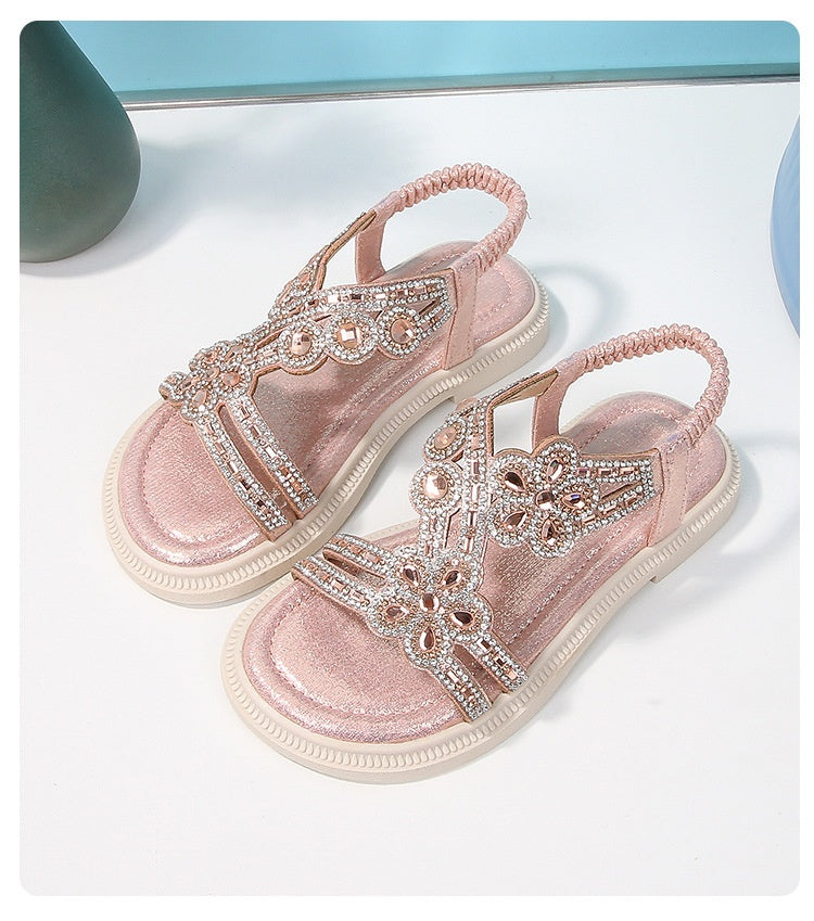 New Summer Bohemian Style Girls' Rhinestone Sandals