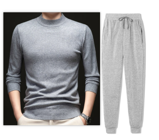 Thick Warm Sweater Half Turtleneck Simple All-matching Base