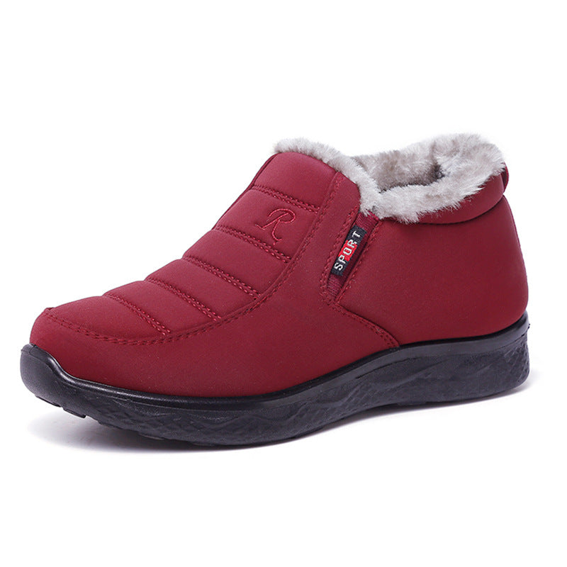 Winter Men's And Women's Low-top Cotton Boots Plus Velvet Thickening