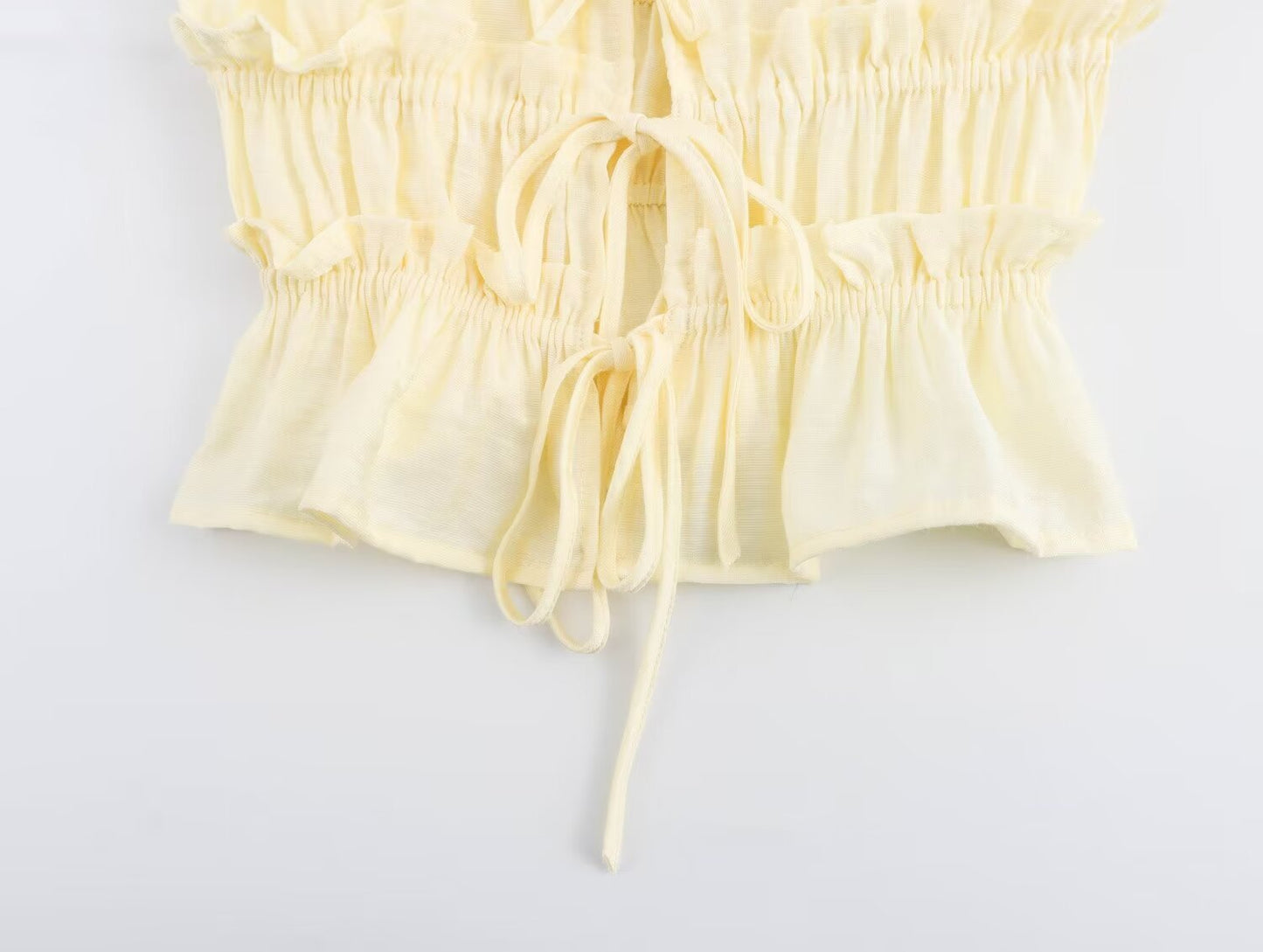 European And American Wind Yellow Slim-fit Camisole Top