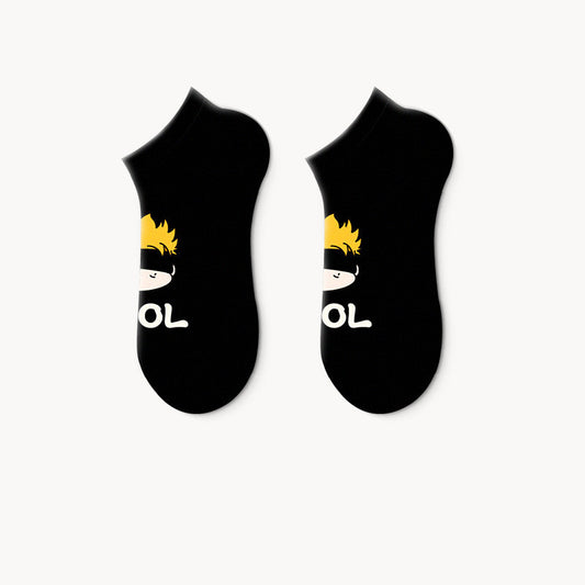 Tide Socks Female Shallow Mouth Socks Male Original Cute Cartoon Avatar Boat Socks Invisible Short Socks