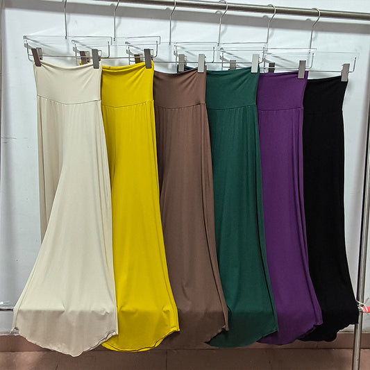 Bamboo Fiber Nude Feel Breathable High Waist Loose And Irregular Trousers Wide Leg Pants