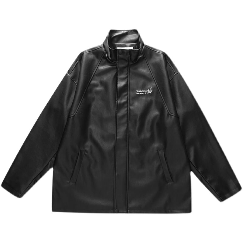 Pu Leather Men's And Women's Casual All-match Trendy Ins Jacket