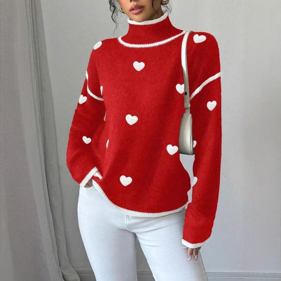 Casual Gentle Turtleneck Long Sleeve Women's Sweater