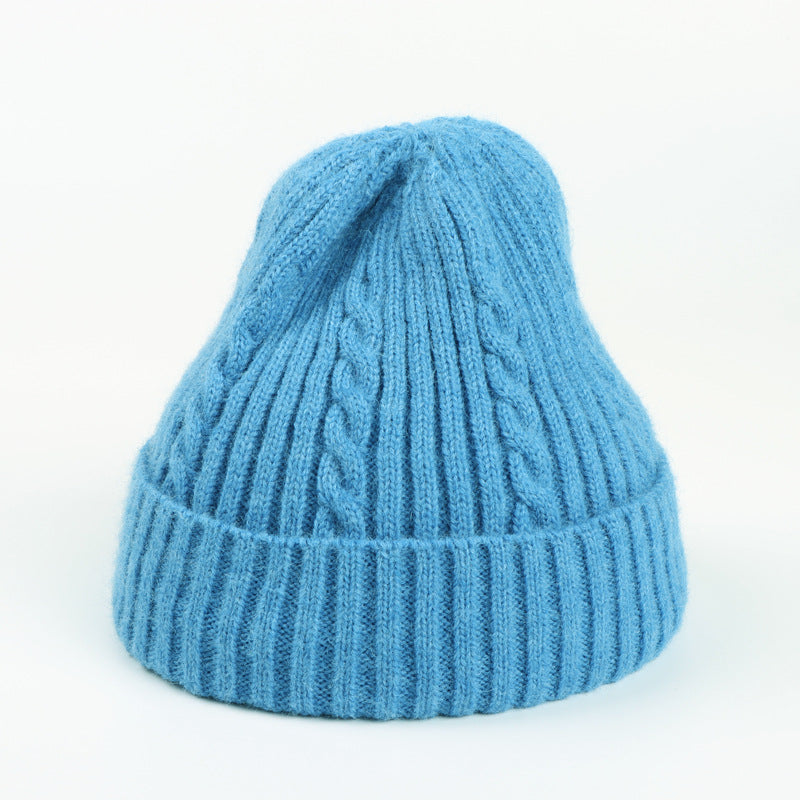 Autumn And Winter Fried Dough Twist Knitting Warm Wool Hat