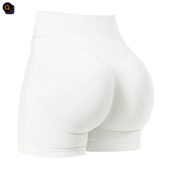 Højtaljede yogashorts Tætsiddende hofte-løftende sømløse hurtigtørrende bukser til sportsfitness
