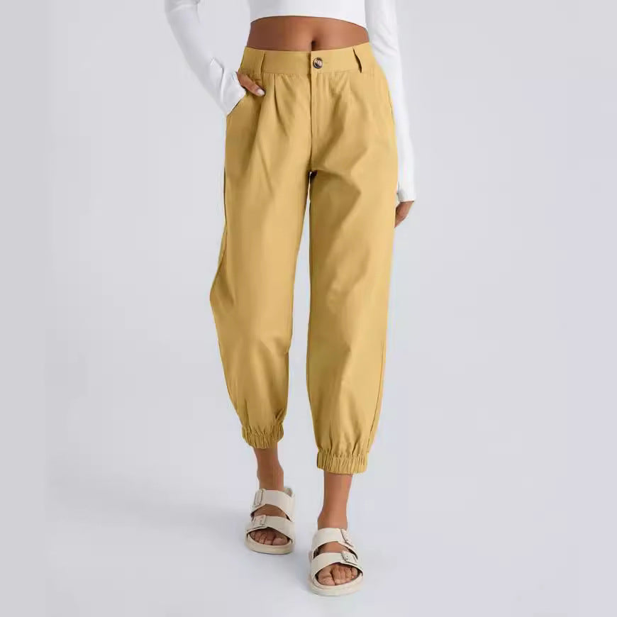 Casual Zipper Slant Pockets Casual Pants