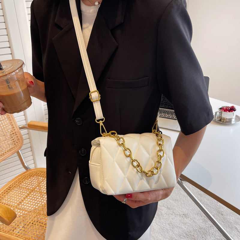 Lingge Women's New Fashion Simple Retro Messenger Bag