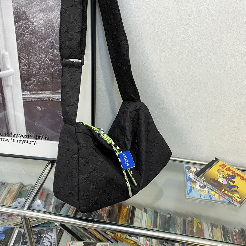 Harajuku Temperament Fashion Tide Tooling Color Contrast Large Capacity Student Class Crossbody Bag