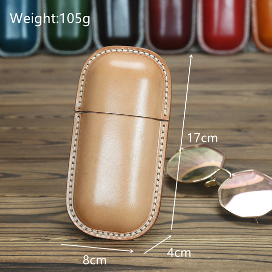 New Retro Hand Vegetable Tanningc Creative Capsule Portable Genuine Leather Storage Box