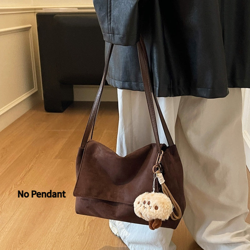 Retro High-capacity Versatile Shoulder Bag For Casual And Commuter Use