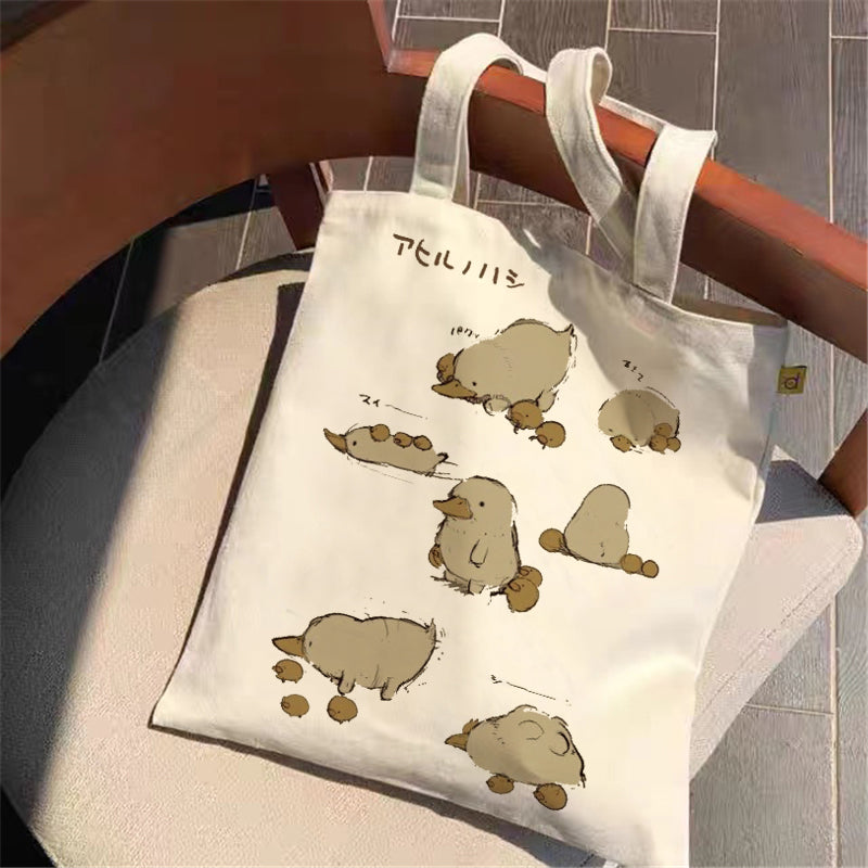 Cartoon Cat Print Handbag Shoulder Bag