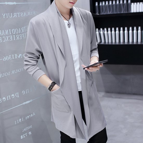 Slim Fit Student Handsome Cloak Men's Coat