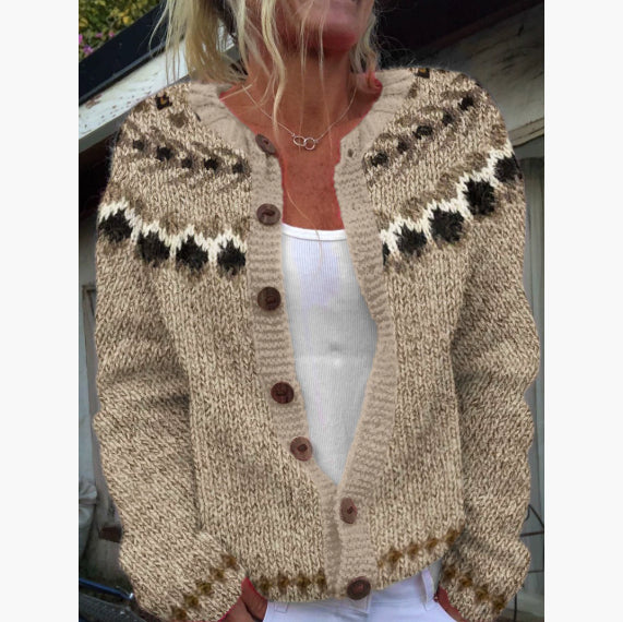 Women's Simple All-match 3D Digital Pattern Printed Sweater