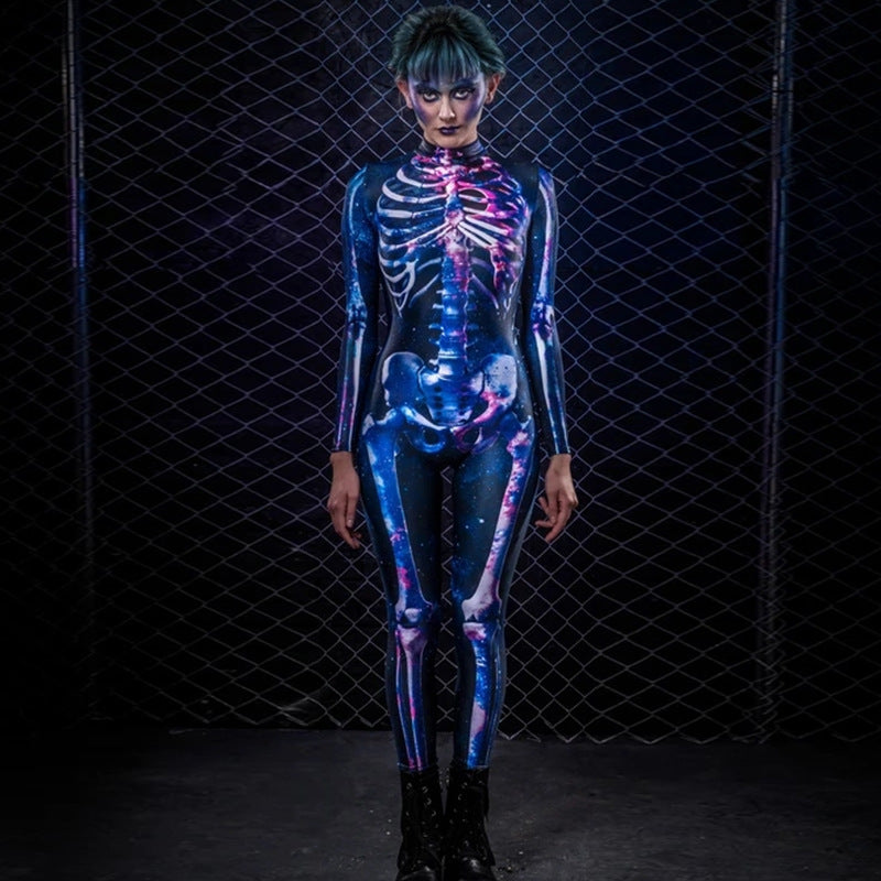 Halloween Ball Body Skeleton Jumpsuit