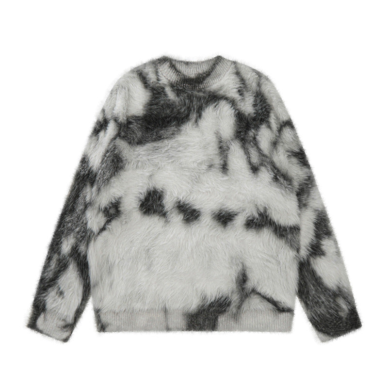 Retro Atmosfære Design Løs Sweater Sweater