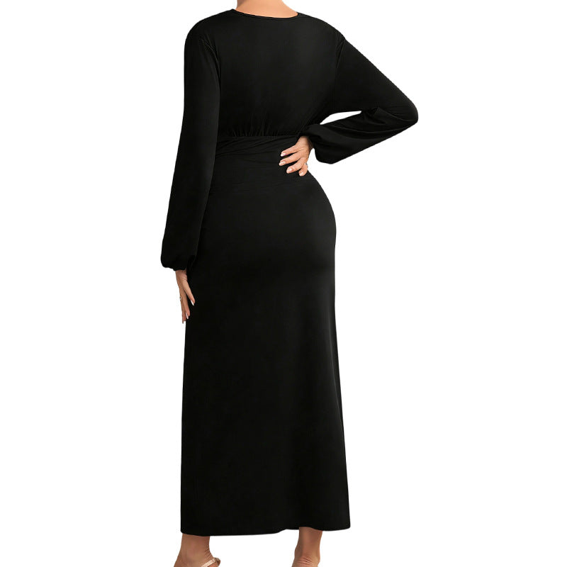 Maternity Pleats Sheath Long Skirt