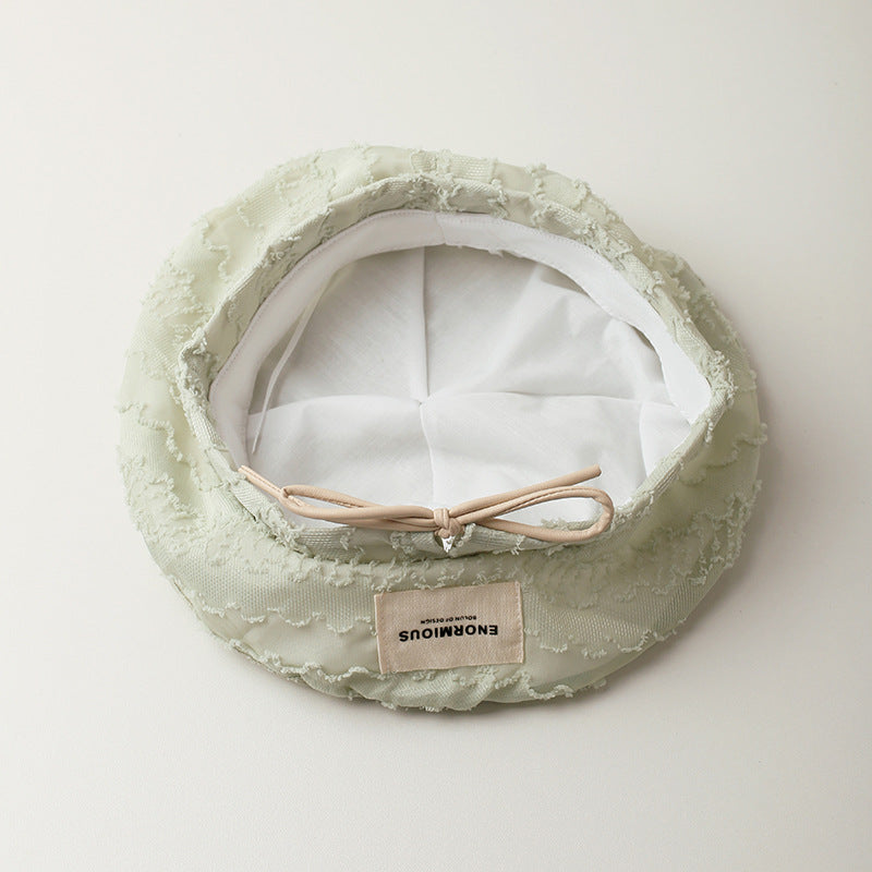 Women's Literary Beret Thin Mesh Patch